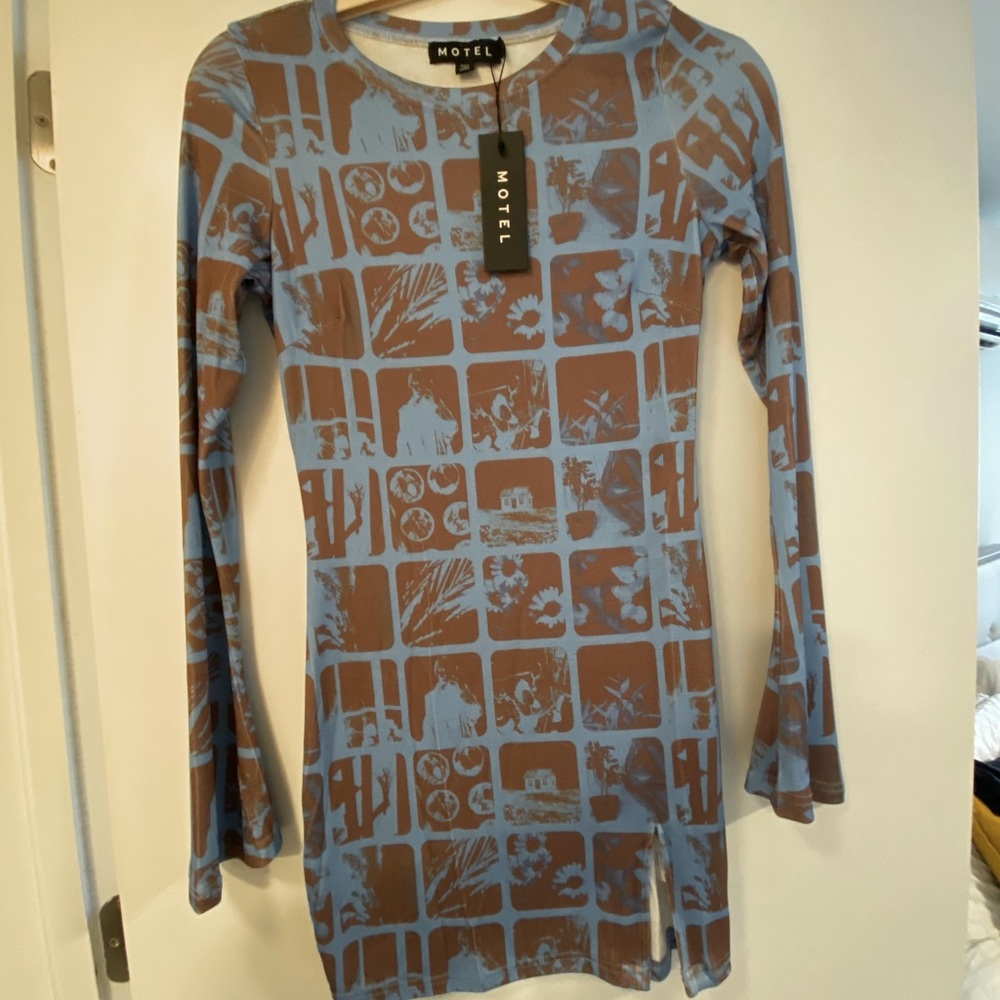 Motel photographic mini dress NWT